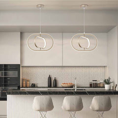Decorative Oval Iron Dining Room Pendant Light Kitchen Island