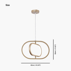Decorative Oval Iron Dining Room Pendant Light Size