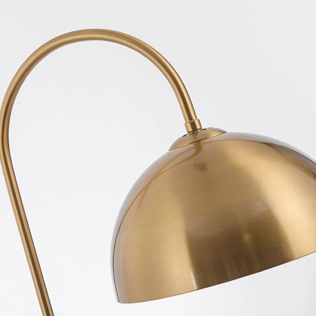 Desk Table Lamp Minimalist Metal Marble Arc Dome Lampshade