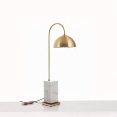 Desk Table Lamp Minimalist Metal Marble Arc Dome Room