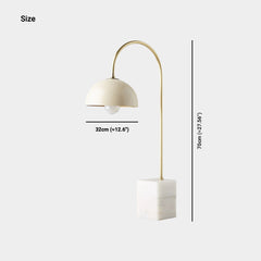 Desk Table Lamp Minimalist Metal Marble Arc Dome Size