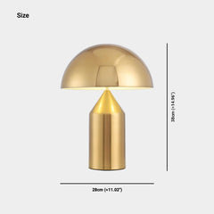 Desk Table Lamp Modern Creative Metal Murshroom Size