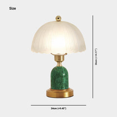 Dome Shade Table Lamp Decorative Frosted Glass, 2 Colors