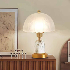 Dome Shade Table Lamp Decorative Frosted Glass, 2 Colors