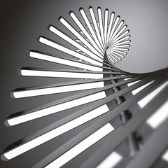 Elegant Black Linear Piano Keys Pendant Chandelier Detail