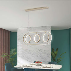 Elegant Wrought Iron 3 Ring Chandelier Pendant Light Dining Room