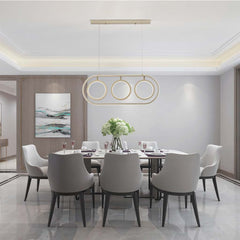 Elegant Wrought Iron 3 Ring Chandelier Pendant Light Restaurant
