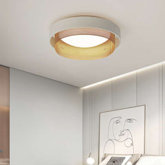 Elegant Wrought Iron Round Flush Mount Ceiling Light Bedroom