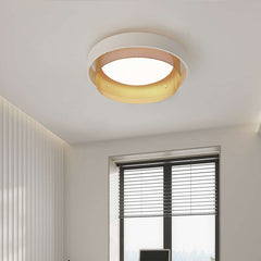 Elegant Wrought Iron Round Flush Mount Ceiling Light Office