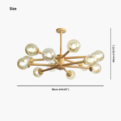 Lampadario a soffitto Lampadellier squisito log in legno semi -filo atomico