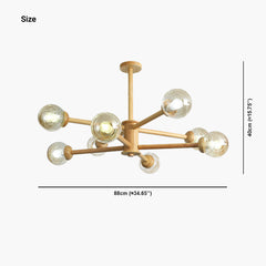 Lampadario a soffitto Lampadellier squisito log in legno semi -filo atomico