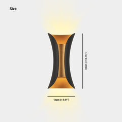 Lampada da parete per esterni moderna IP65 LED su e giù