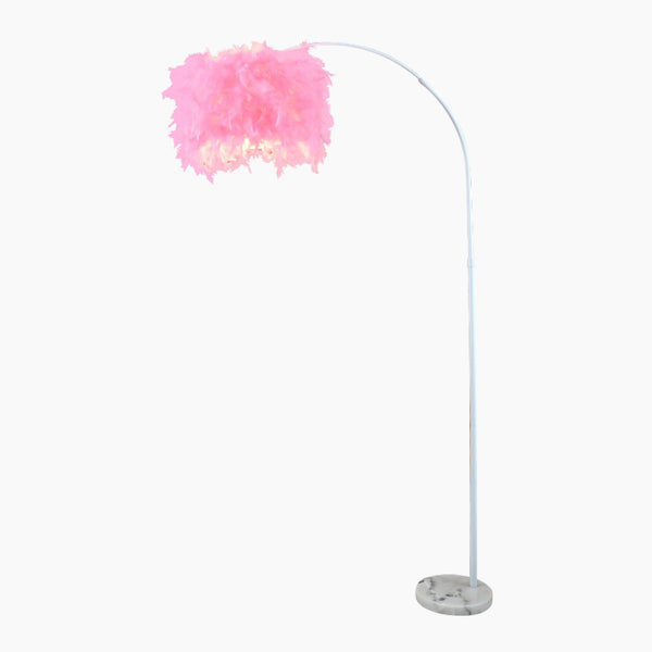 Fairy Feather Arched Fishing Pole Floor Lamp