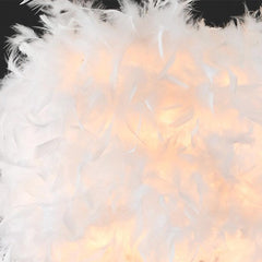 Fairy Feather Arched Fishing Pole Floor Lamp Fluffy