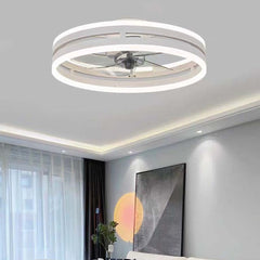 Fandelier Ceiling Fan with Light Minimalist Round LED