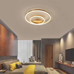 Fashion Gold Circle Round Flush Mount Ceiling Light Bed