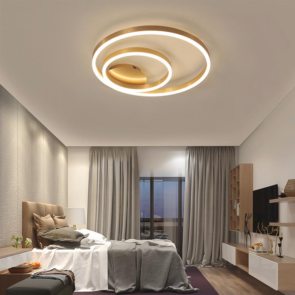 Fashion Gold Circle Round Flush Mount Ceiling Light Room