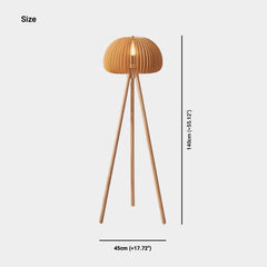 Tafellamp/statief vloerlamp omgevingspompoen hout