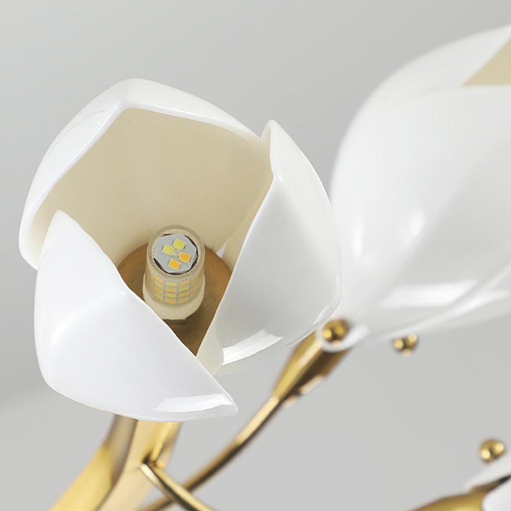 Floor Lamp Artistic Ceramic Magnolia