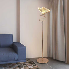 Floor Lamp Butterfly Clear Beside Sofa