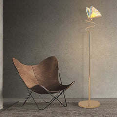 Floor Lamp Butterfly Colorful Beside Chair