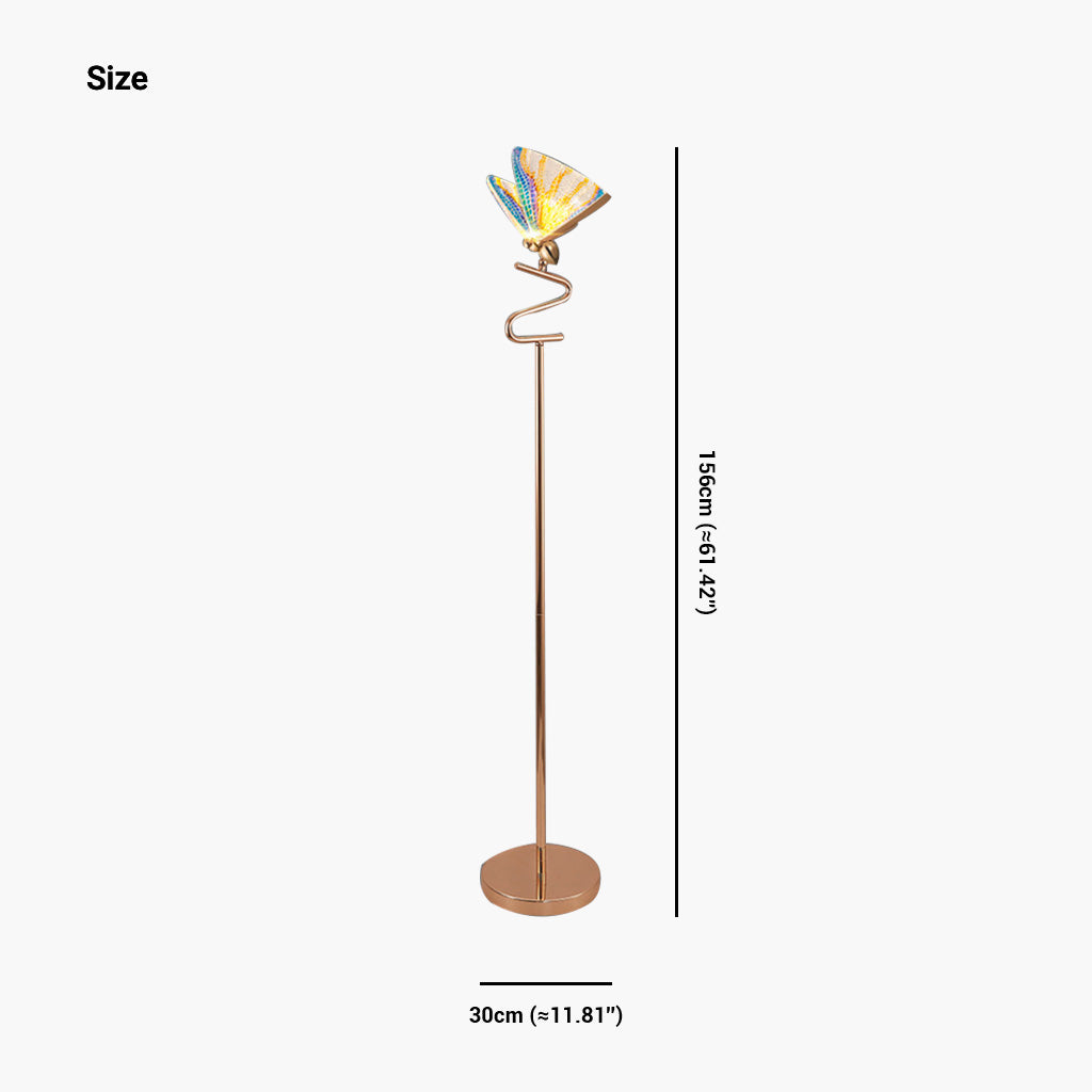 Floor Lamp Butterfly Colorful Size