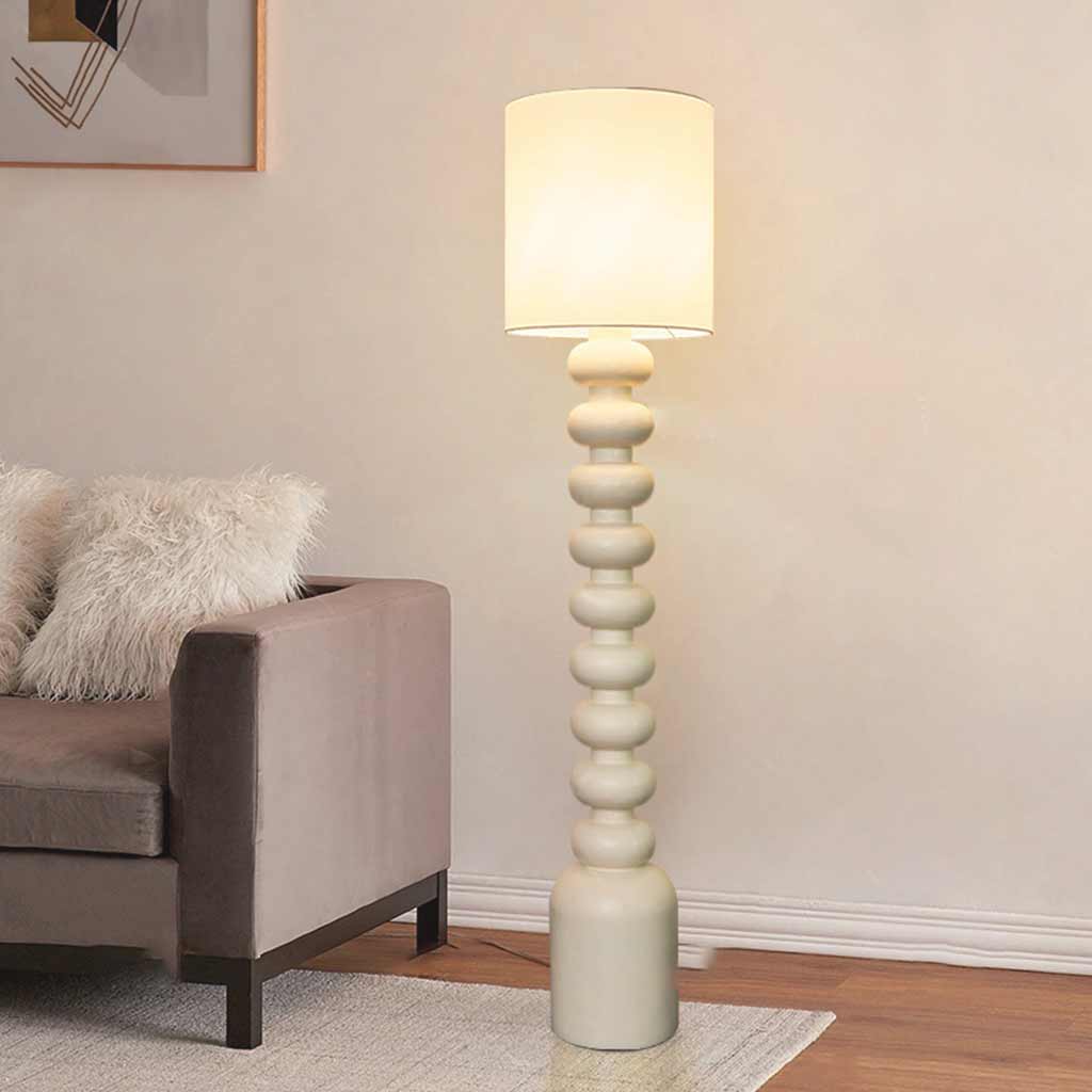 White cylinder floor lamp hotsell