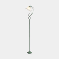Floor Lamp Cream Acrylic Flower Lily of the Valley Green