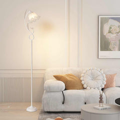 Floor Lamp Cream Acrylic Flower Lily of the Valley Living Room