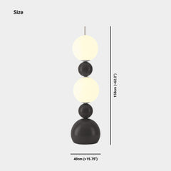 Floor Lamp Creative Globe Gourd Ball Dimmable LED Black Size