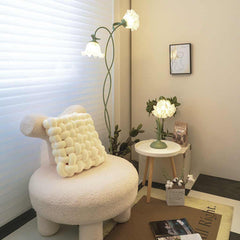 Floor Lamp Decorative Green Spiral Glass Flower Room