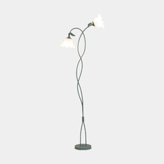 Floor Lamp Decorative Green Spiral Glass Flower