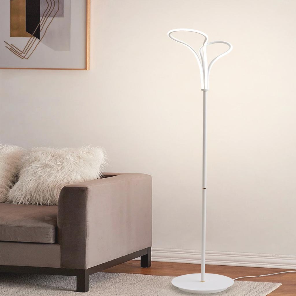 Floor Lamp Full Spectrum Dimmable White Living Room