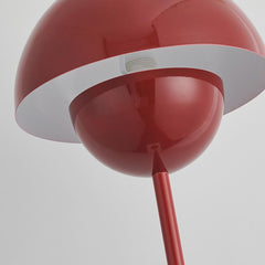 Floor Lamp- ron Mushroom Flower Bud Corner LED Red Shade