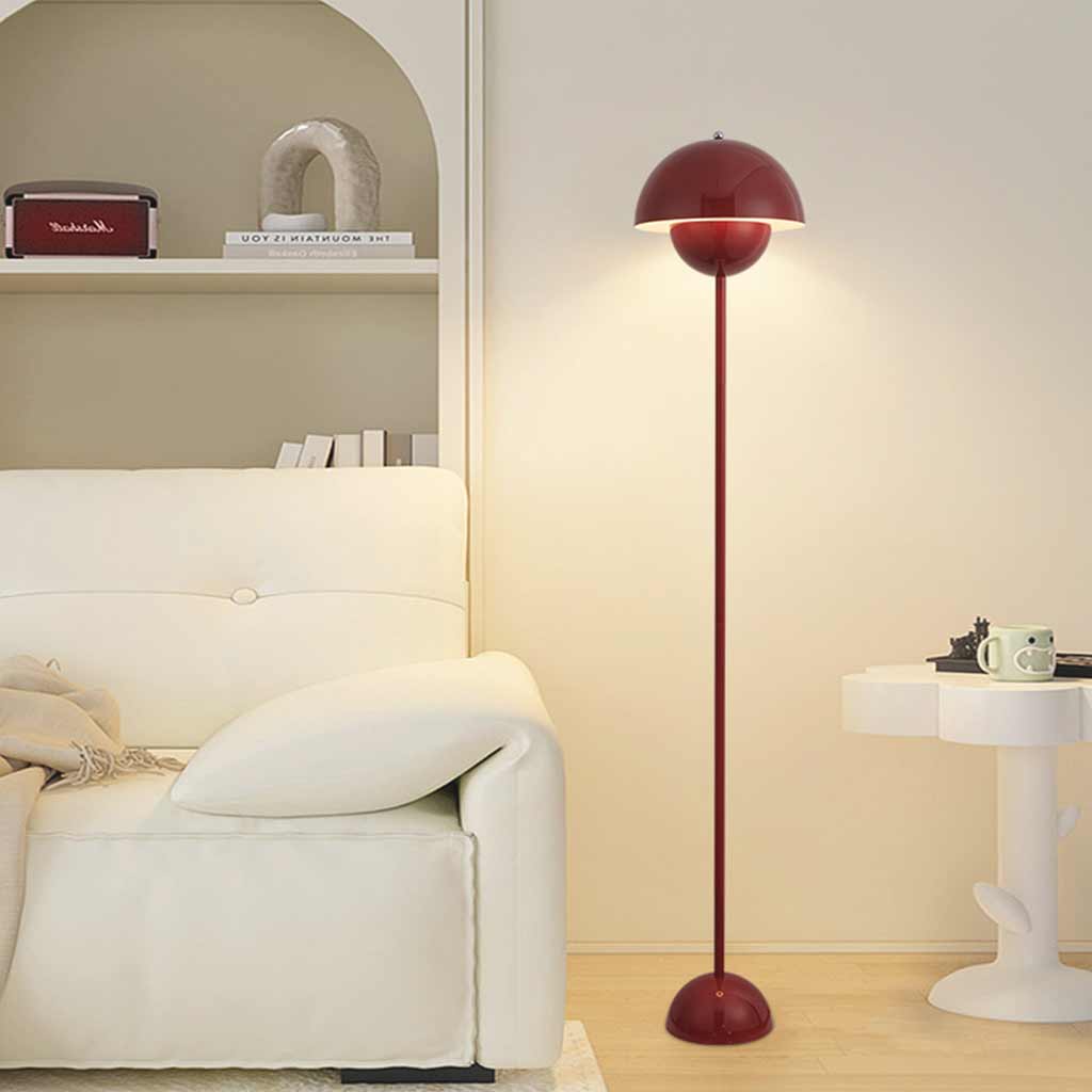 Floor Lamp Iron Mushroom Flower Bud Corner LED Red Sitting Room