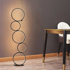 Floor Lamp Iron Ring Black Dining Room
