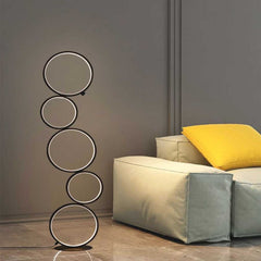 Floor Lamp Iron Ring Black Living Room