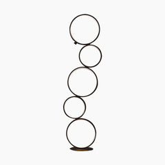 Floor Lamp Iron Ring Black