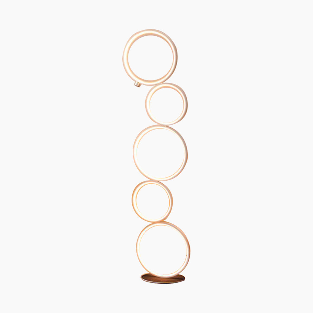 Floor Lamp Iron Ring White
