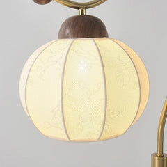 Floor Lamp Lantern with Fabric Shade