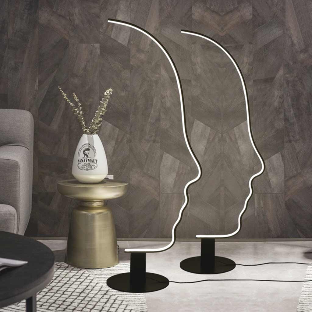 Floor Lamp Minimalist Art Deco Face Dimmable LED Living Room