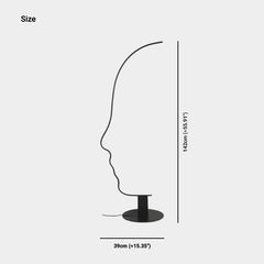 Floor Lamp Minimalist Art Deco Face Dimmable LED Size