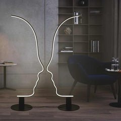 Floor Lamp Minimalist Art Deco Face Dimmable LED Study Room