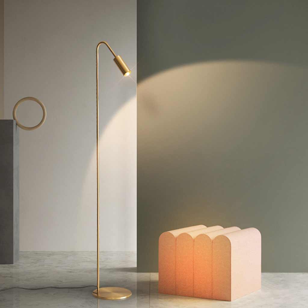 Brass spotlight floor lamp discount