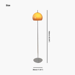 Floor Lamp Mushroom Dome Glass Orange Size