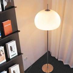 Floor Lamp Mushroom Dome Glass White Study Room