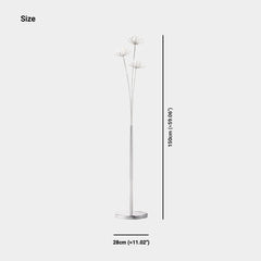 Floor Lamp Nordic Crystal Flower Dandelion Size