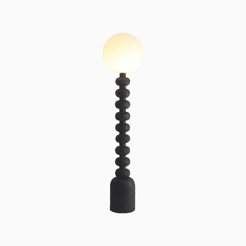 Floor Lamp Resin Column Black