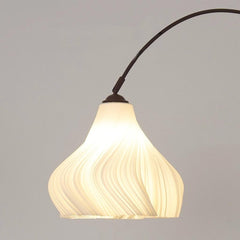 Floor Lamp Unique Fishing Pole Arch Pleated for Reading Shade