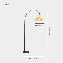 Floor Lamp Unique Fishing Pole Arch Pleated for Reading Size